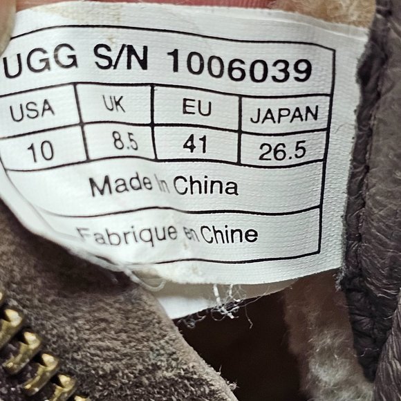 Womens UGG Blayre Brown Cream 1006039 Boots Cuff Sherpa Sheepskin 10 - Picture 10 of 16